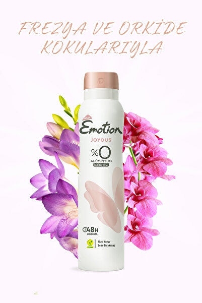 Emotion Kadın Vegan Deodorant 4x150 Ml (Romance,Breeze, Gold Bliss & Joyous) Hızlı Kurur, Leke Bırakmaz