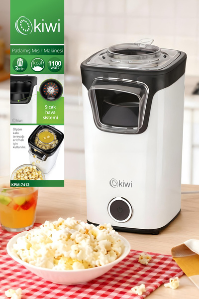 Kiwi Kpm-7412 Popcorn Maker | Hot Air Technology | Low-Fat & Healthy Snack