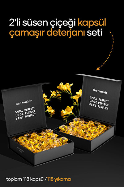 chamashir cleaning solutions 2'li Freesia (Süsen Çiçeği) Kapsül Çamaşır Deter...