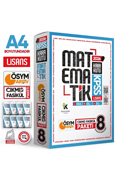 Karakutu Yayınları 2026 KPSS MATEMATİK Kara Kutu 8li Fasikül SETİ ÖSYM Çıkmış...