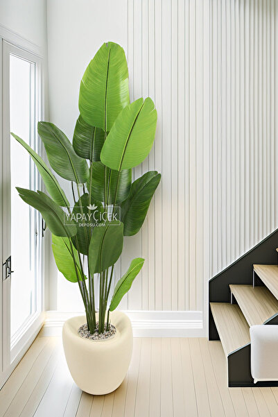 Yapay Çiçek Deposu Yapay Ağaç Dinazor Yumurtası Saksıda 12 Yapraklı Starliçe ...