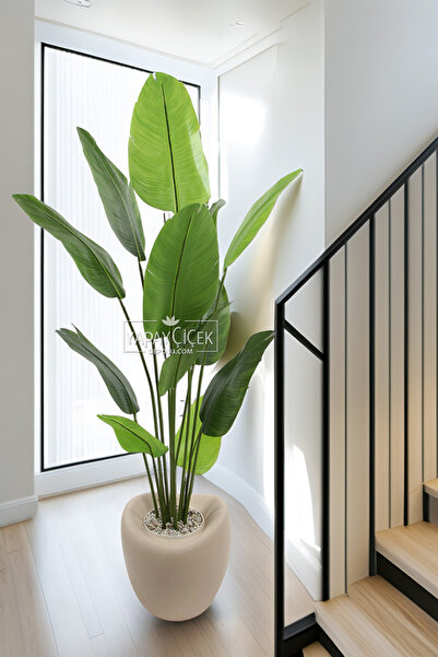 Yapay Çiçek Deposu Yapay Ağaç Dinazor Yumurtası Saksıda 12 Yapraklı Starliçe ...