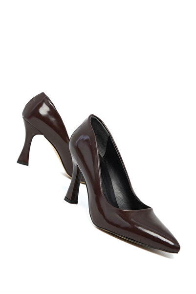 SOHO Brown Patent Leather Women's Classic Heeled Shoes 16002
