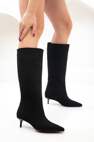 SOHO Black Suede Women's Boots 21197