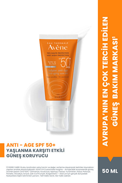 Avene Yaşlanma Karşıtı SPF 50+ Nemlendirici Güneş Kremi 50 ml