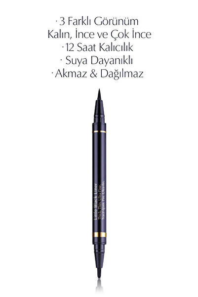 Estee Lauder Siyah Likit Eyeliner - Little Black Liner Renk: 01 Onyx - Kalın, İnce, Çok İnce