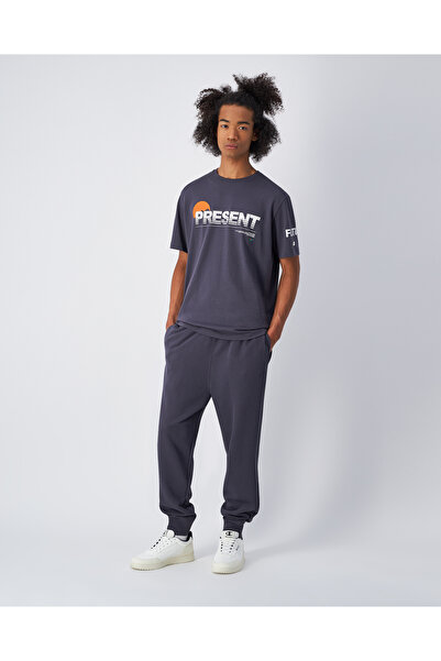 Champion بنطال رياضي أرجواني أصلي للرجال بأصفاد ضلع