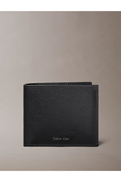 Calvin Klein Calvin Klein Herren-Geldbörse aus schwarzem Saffiano