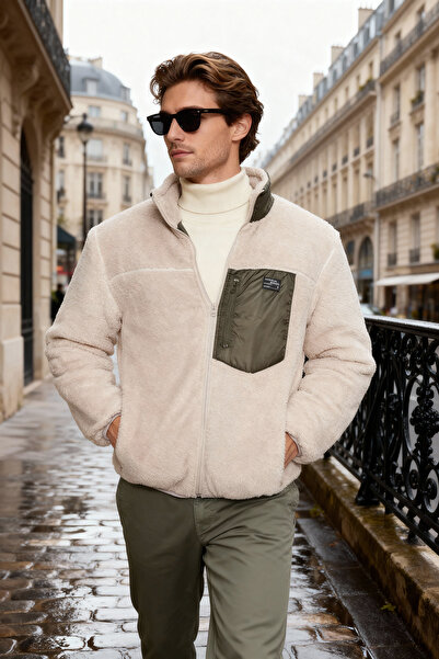 Trendyol Collection Зимове пальто вельветове Pelus Regular Fit Етикетка детальна TMNAW24MO00007