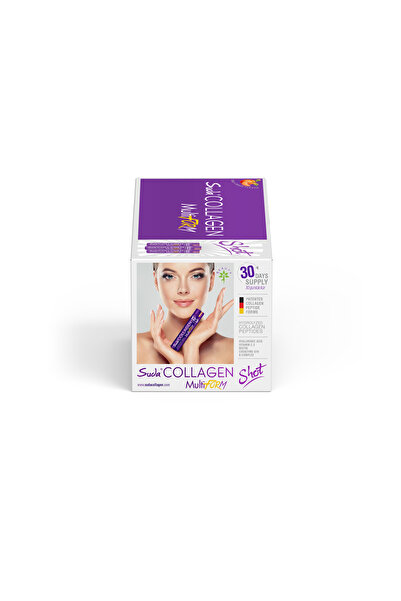 Suda Collagen MultiForm 40mlx30 ببتيد الكولاجين بنكهة الكولاجين - 10000 ملغ من النوع 1 - النوع 2 - النوع 3