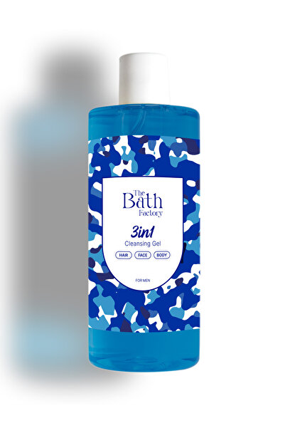THE BATH FACTORY 3 in 1 Erkeklere Özel Saç Yüz Vücut Temizleme Jeli 400 ml