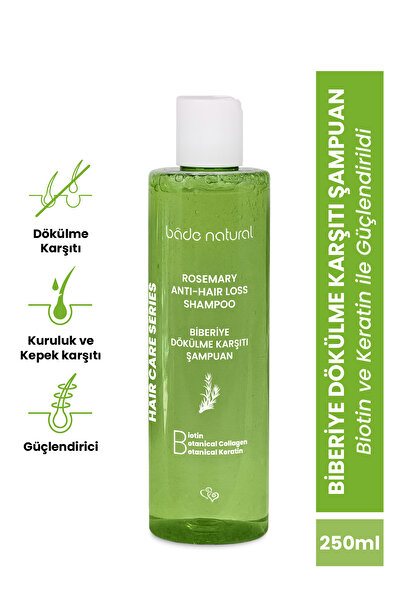 Bade Natural Biberiye Şampuan Dökülme Karşıtı Biotin, Keratin Ve Kolajen Complex 250 ml
