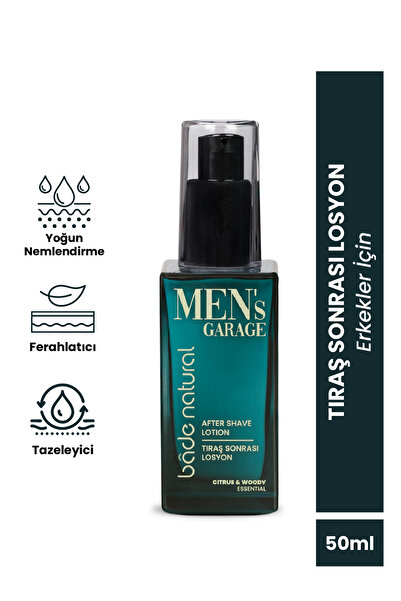 Bade Natural Men's Garage Tıraş Sonrası Losyon Ferahlatıcı ve Yatıştırıcı 50 ml