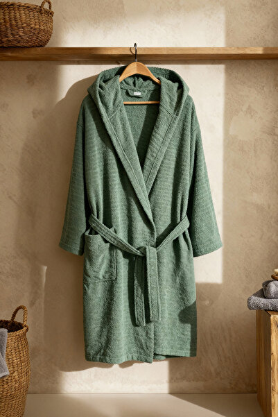 TRENDYOLMİLLA HOME Μπουρνούζι Unisex με πράσινο δέσιμο TPHSS25NZ00000