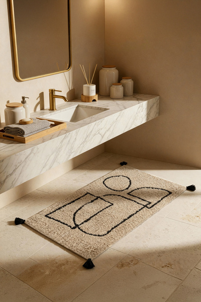 TRENDYOLMİLLA HOME Tassel Detailed Patterned Single Bath Mat 60X100Cm Tphss25Bps00015