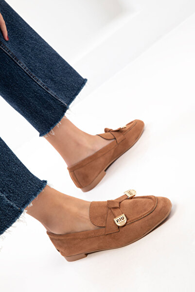 SOHO Γυναικεία Loafer παπούτσια Tan Suede 21162