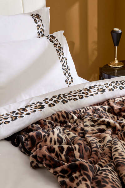 Karaca Home Furia 100% Cotton Embroidered Double Duvet Cover Set White