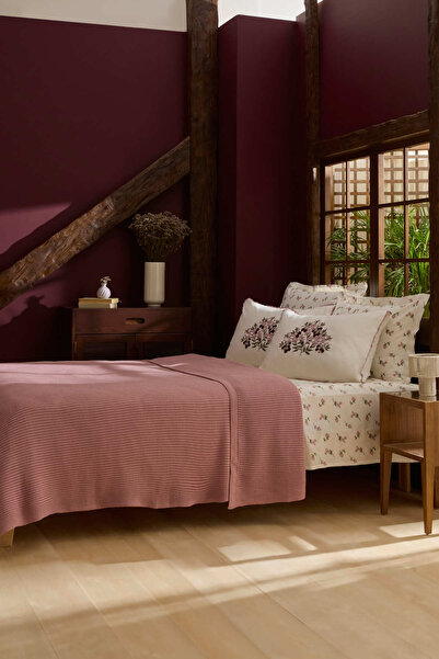 Karaca Home Rubelia Mürdüm Nakışlı Çift Kişilik Nish Set