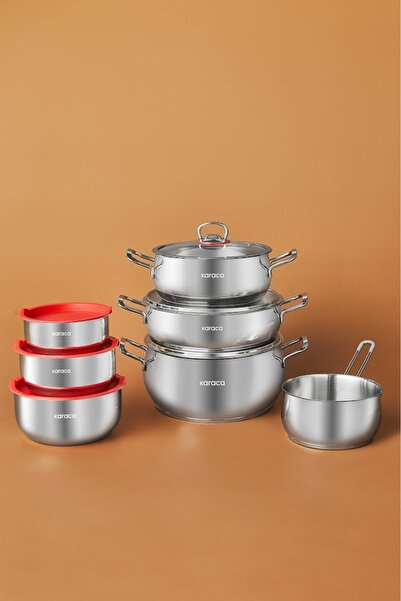 Karaca Cook Hide V2 13dílná indukční základna sada ocelového nádobí