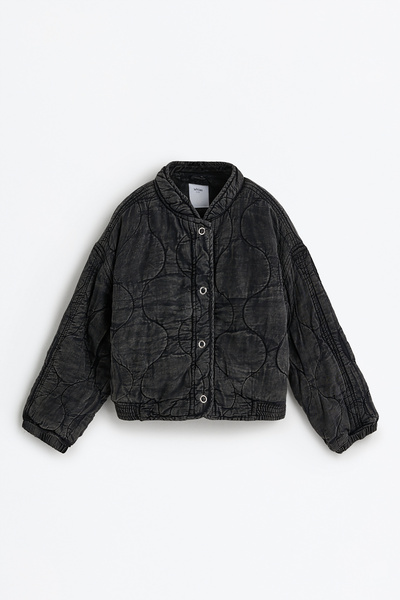 LEFTIES Dětská džínová vatovaná bunda bomber