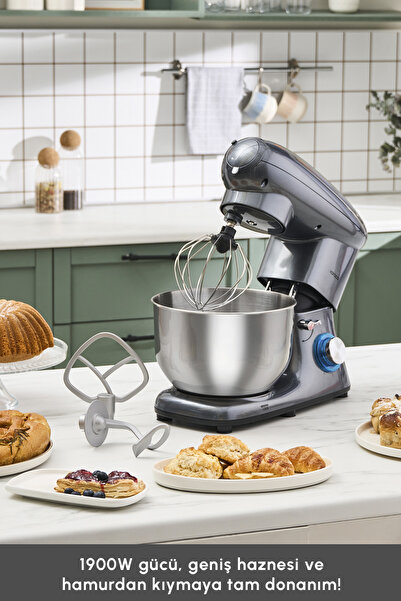 Karaca Multichef Stand Mikser Mutfak Şefi 1900w 5,5lt (KIYMA ÇEKME SUCUK-SOSİS İÇLİ KÖFTE APARATLI)
