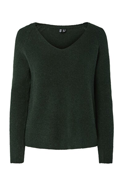 PIECES Pcellen Ls V-Neck Knit Noos Bc