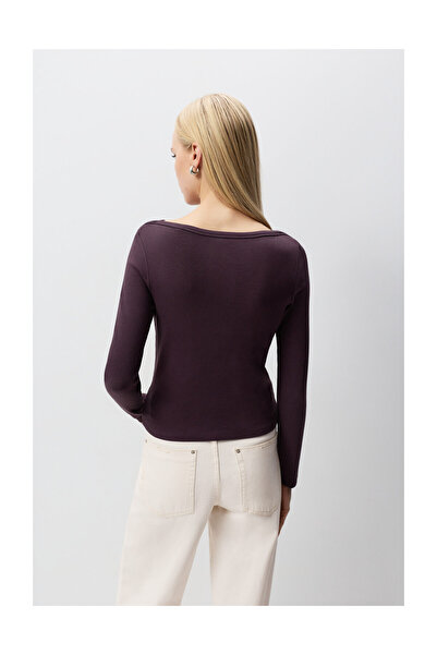 LEFTIES Woman Long Sleeve Ribbed T-Shirt