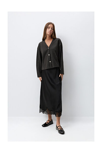 LEFTIES Dámská pletená bunda s ozdobnými knoflíky