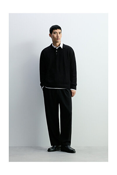 LEFTIES Man Chunky Knit Polo Shirt