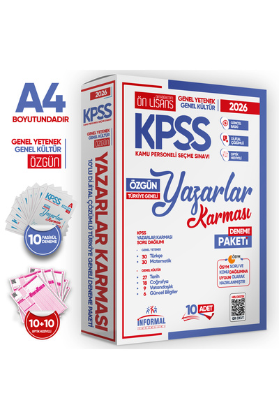 Karakutu Yayınları 2026 KPSS ÖnLisans Yazarlar Karması GY-GK Türkiye Geneli K...