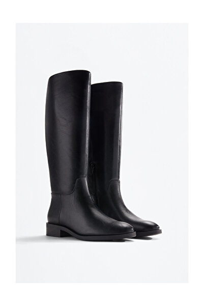 LEFTIES Dámské jezdecké boty s plochou podrážkou