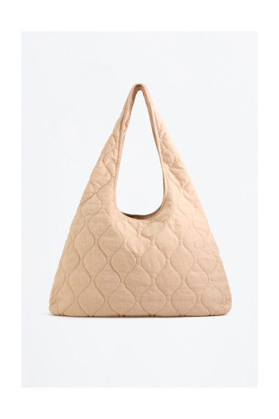 LEFTIES Női steppelt nylon vödörtáska