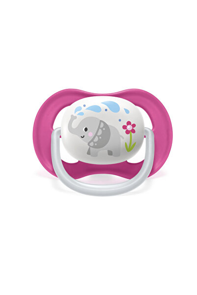 Philips Avent Set 2 suzete Philips-AVENT SCF080/08 Ultra Air, ortodontica, 6-18 luni, Mov/Roz