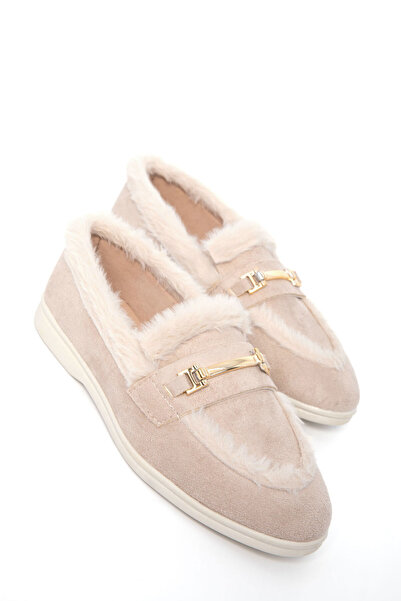 SOHO Pantofi de damă din piele intoarsa bej 21180