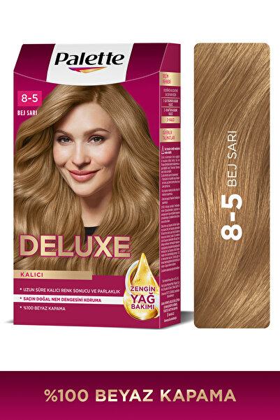 Palette Deluxe 8-5 Bej Sarı Zengin Yağ Bakımı Kit Saç Boyası Bakım Maskesi