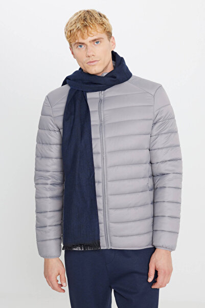 AC&Co / Altınyıldız Classics Windproof Warm Ultra-Light Standard Fit Grey Puffer Men's Jacket