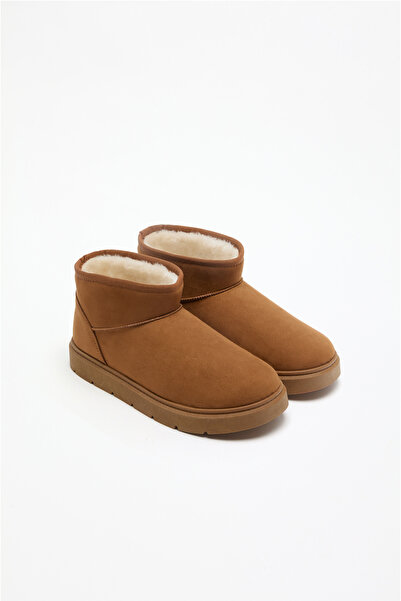 LEFTIES Női mini lapos talpú szőrme bokacsizma