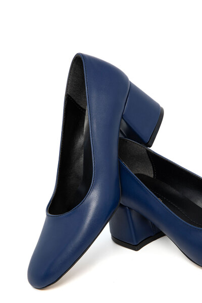 SOHO Navy Blue Women's Classic Heeled Shoes 20808