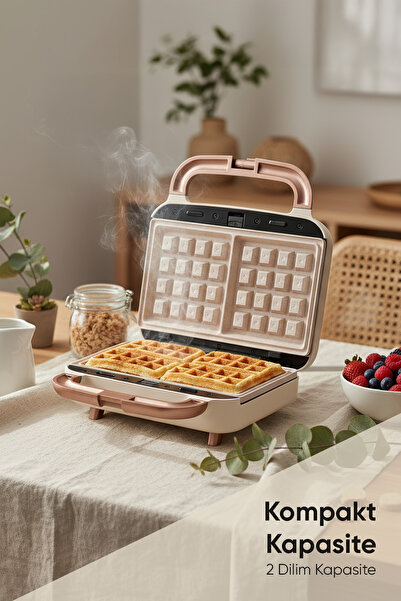 Fressi Tost Ve Waffle Makinesi | Çıkarabilir Yapışmaz Plakalı | 3 Ayrı Plaka |