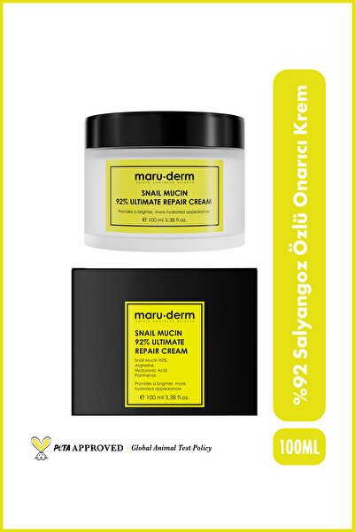 Maru.Derm %92 Salyangoz Özlü Onarıcı Krem 100 ML - Snail Mucin 92% Ultimate Repair Cream