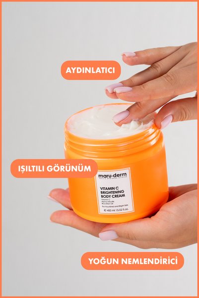 Maru.Derm Vücut Kremi | Vitamin C Aydınlatıcı Vücut Kremi 400 ml