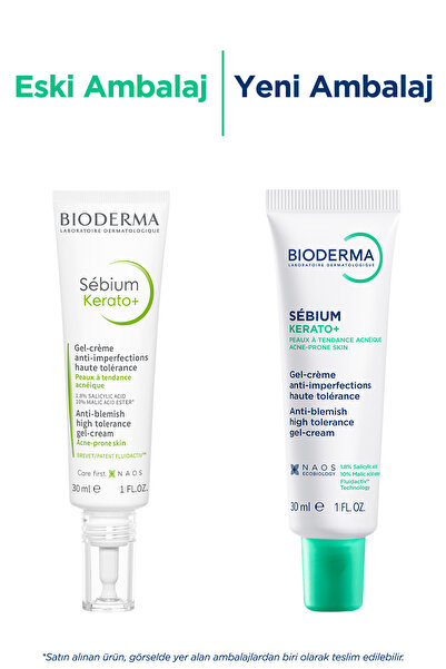 Bioderma Sebium Kerato+ Salisilik Asit İçeren Sivilce Akne Lekesi Siyah Nokta Karşıtı Nemlendirici Krem 30ml