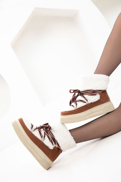 SOHO Tan Suede Γυναικείες Μπότες - 20013 Model Bootie