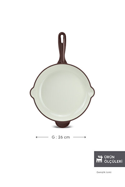 Karaca Heritage Cast Iron Enameled Pan Red 26 cm