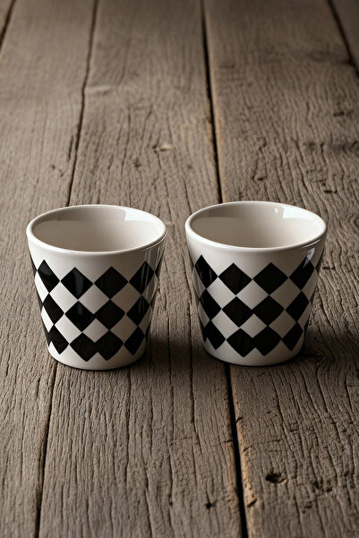 TRENDYOLMİLLA HOME Набір з 2 чашок без ручок з візерунком «Дама» Кераміка TPHAW26UP00014