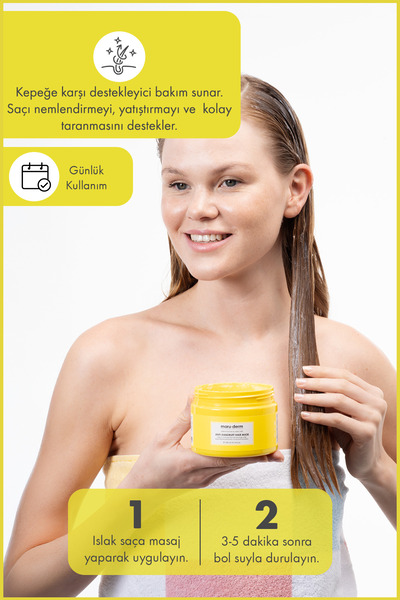 Maru.Derm Kepeğe Karşı Etkili Sülfatız Şampuan 400 ML | Normal/Yağlı Saçlar | Sülfatsız,Tuzsuz,Vegan Şampuan