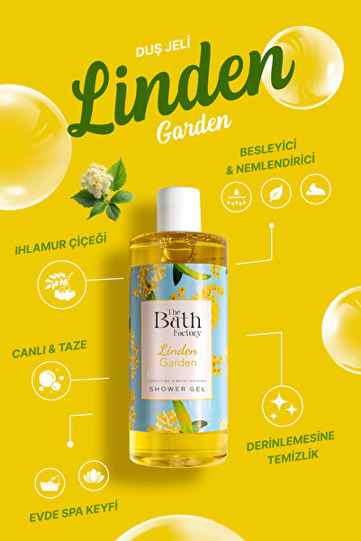 THE BATH FACTORY Nemlendirici ve Besleyici Linden Garden Duş Jeli 400 ml