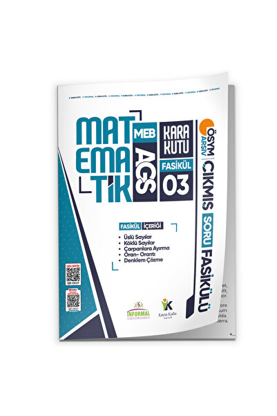 Karakutu Yayınları 2026 MEB AGS Matematik Kara Kutu 3.Fasikül ÖSYM Çıkmış Sor...