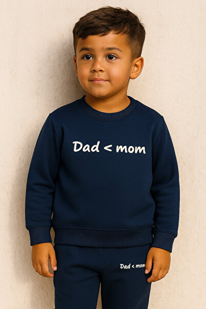 Katia&Bony Παιδικό Σετ Πιτζάμες Πατέρας Μαμά με στάμπα Navy Blue