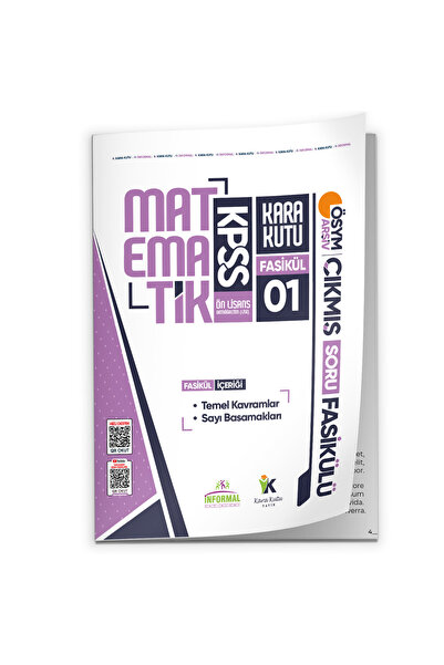 Karakutu Yayınları 2026 KPSS Ön Lisans Matematik Kara Kutu 1.Fasikül ÖSYM Çık...